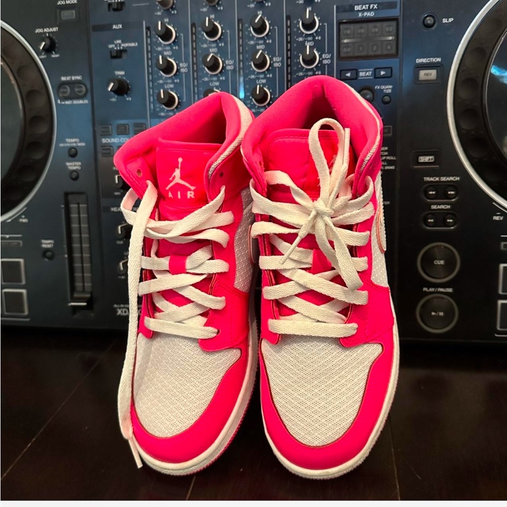 Nike Air Jordan Pink and White Sneakers